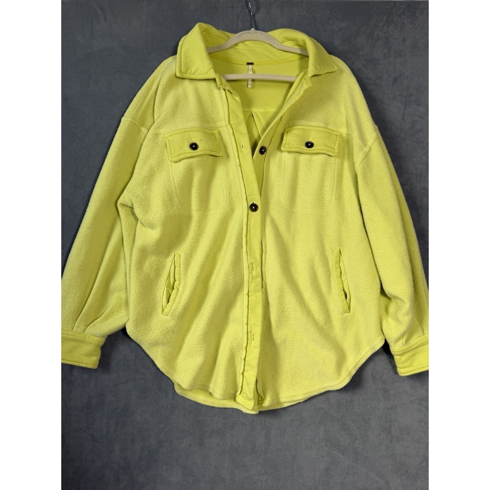 Free People Women's Ruby Jacket Shacket Fleece Luminary Oversized Small